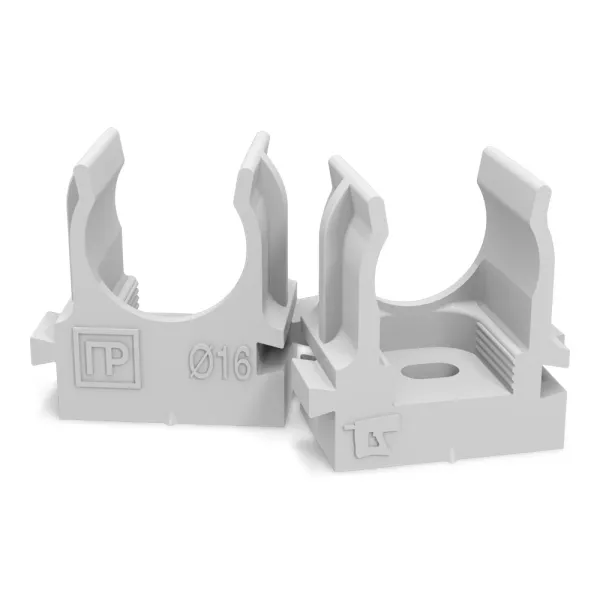 Крепеж-клипса D16 ПРОМРУКАВ / серый- серый