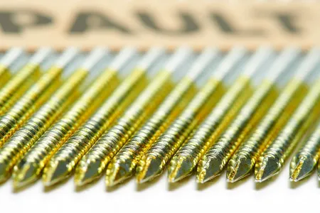 Реечные гвозди 3.1x 90 мм по дереву на бумажной кассете тип D34, кольцевая накатка, гальванизация